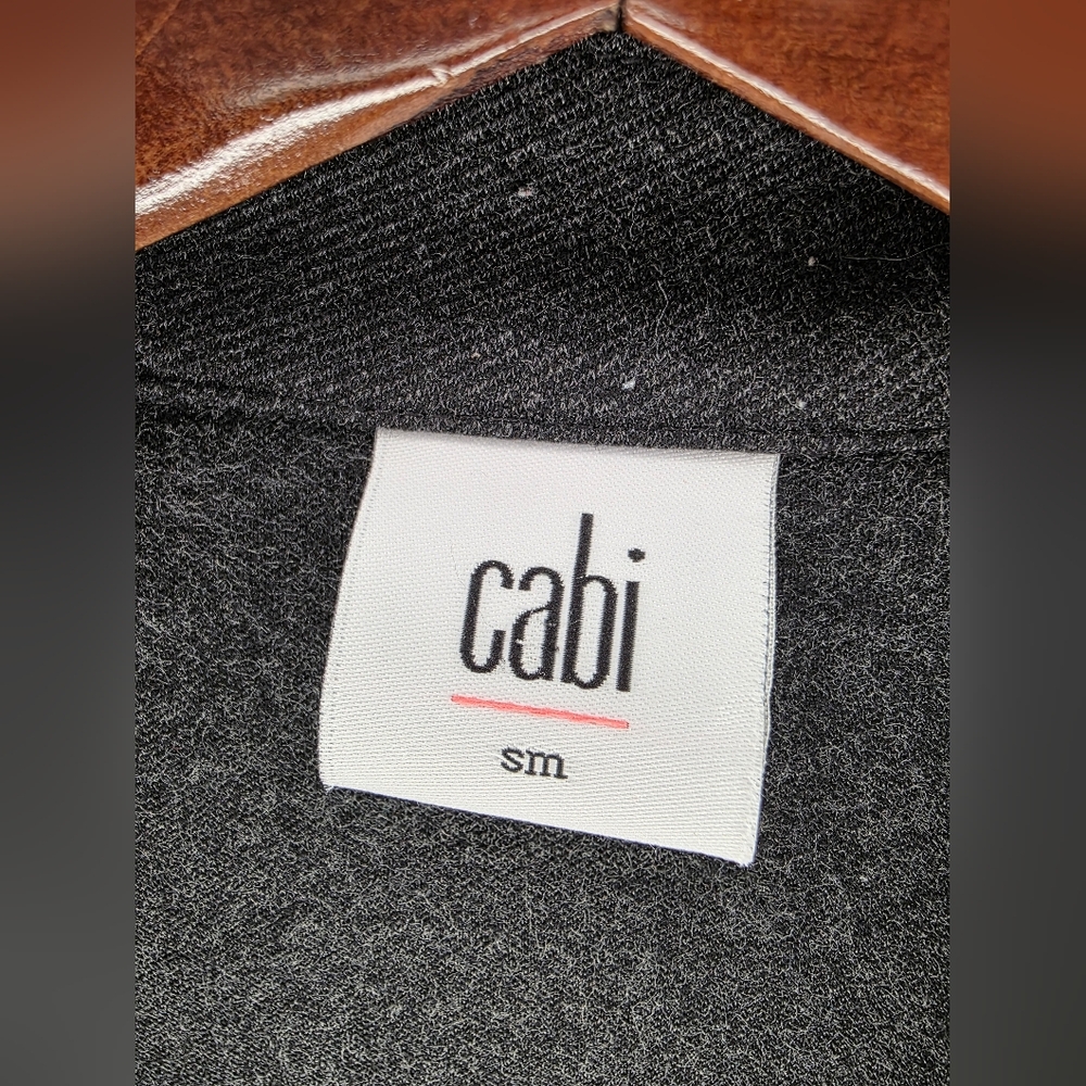 Cabi Ponte Knit Blazer Gray Contrast Trim Size Small - Picture 4 of 10